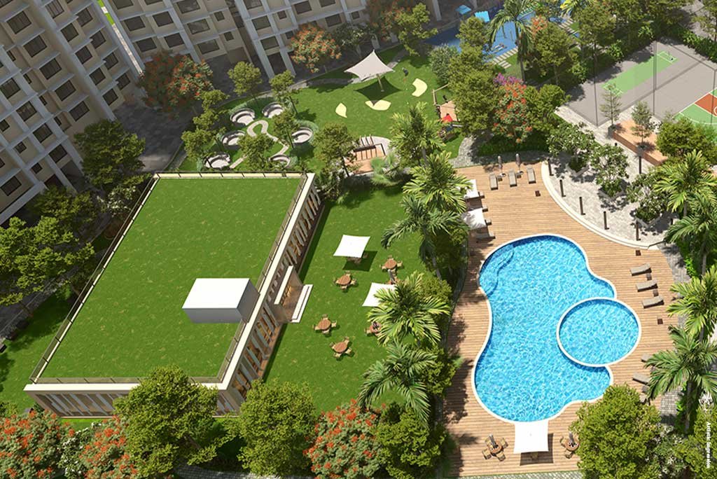Raunak Maximum City Amenities - Luxury Swimming Pool Area